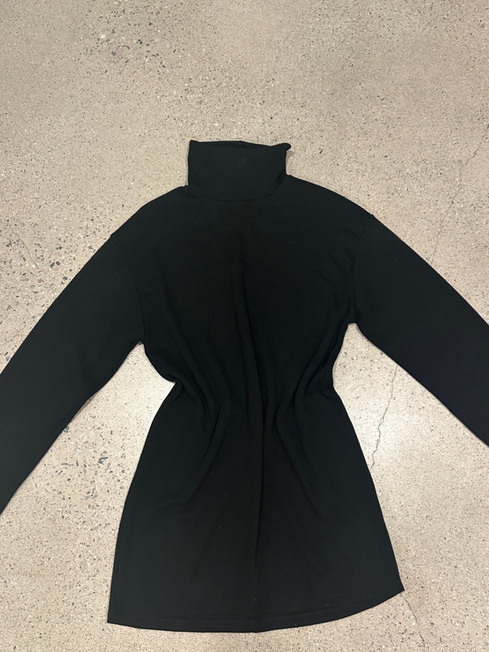 Zara Black Long-Sleeve Turtleneck Dress